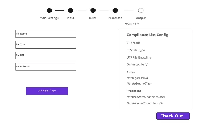 Shopping cart style flow idea